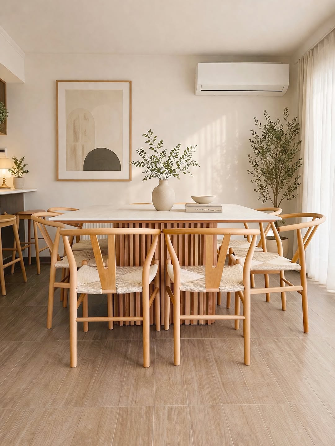 Elegancia atemporal y calidez natural se encuentran en este conjunto de comedor Lomas Wishbone, diseñado para transformar cualquier espacio en una experiencia acogedora y sofisticada. Cubierta de piedra sinterizada con base de palillaje en madera nativa de lenga. Se puede fabricar totalmente a medida ¡Un comedor maravilloso!✨
.
.
.
.
#comedor #mesa #muebles #madera #decoracion