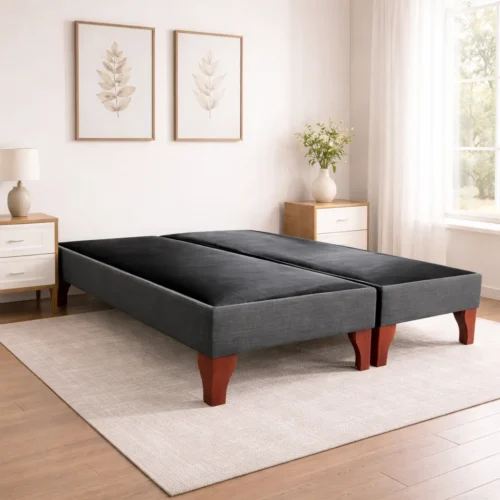 Base de Cama Europea Lino Grafito