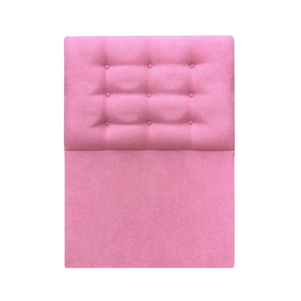 Respaldo de Cama Botoné Premium 1.5 Plaza Lino Rosado