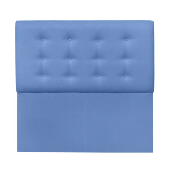 Respaldo de Cama Botoné Premium 2 Plazas Lino Azul
