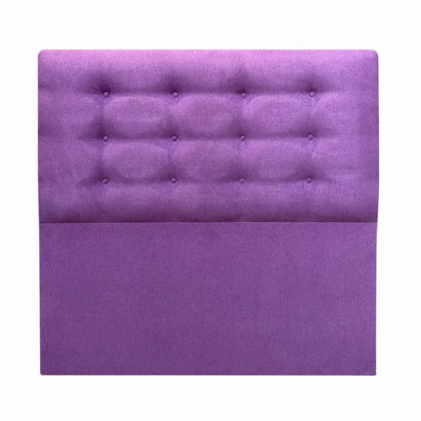 Respaldo de Cama Botoné Premium 2 Plazas Lino Morado