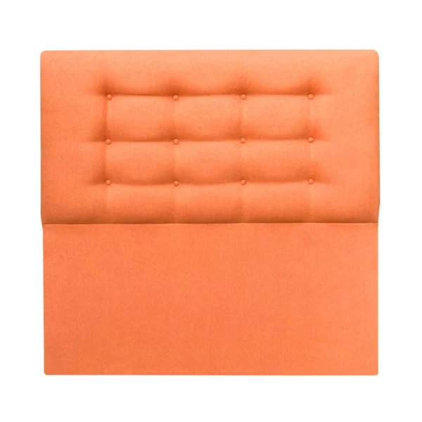 Respaldo de Cama Botoné Premium 2 Plazas Lino Naranjo