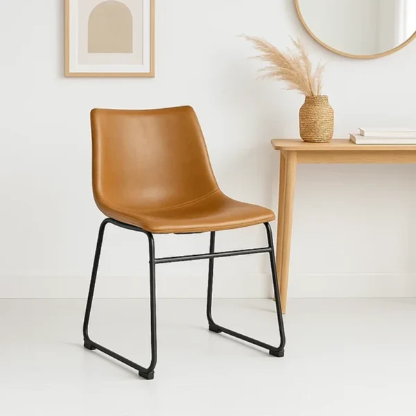 Silla Burgos Ecocuero Camel - Imagen 2