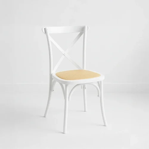 Silla Crossback Madera Blanca