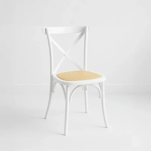 Silla Crossback Madera Blanca