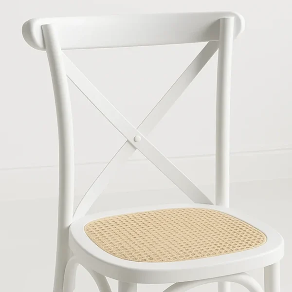Silla Crossback Madera Blanca - Imagen 3