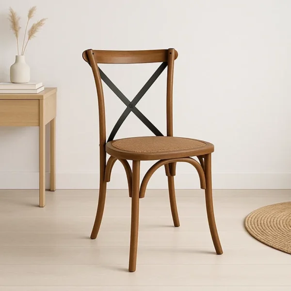 Silla Crossback Madera Vintage - Imagen 2