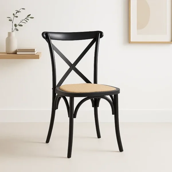 Silla Crossback Madera Negra - Imagen 2