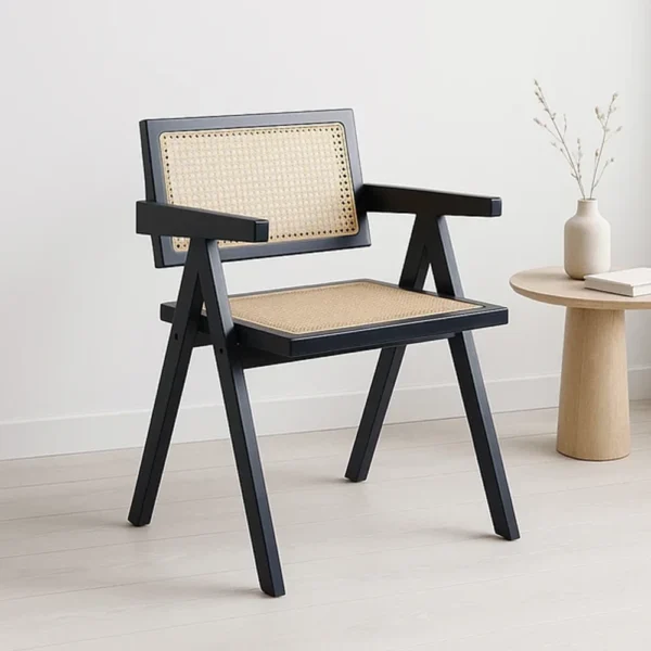 Silla Chandigarh Madera Negra - Imagen 2