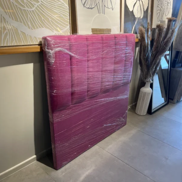 Respaldo Tubular 1.5 Plaza Lino Fucsia Cyber - Imagen 3