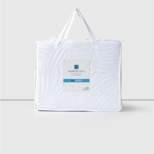 Quilt 1.5 Plazas Marquis Heatpress White American Family