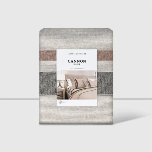 Sábanas 1.5 Plazas 200 Hilos Estampada Drift 60% Algodón Cannon Home