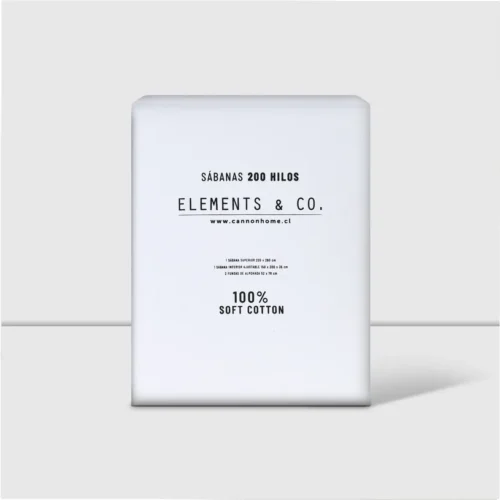 Sábanas King 200 Hilos Blanco 100% Algodón Element & Co