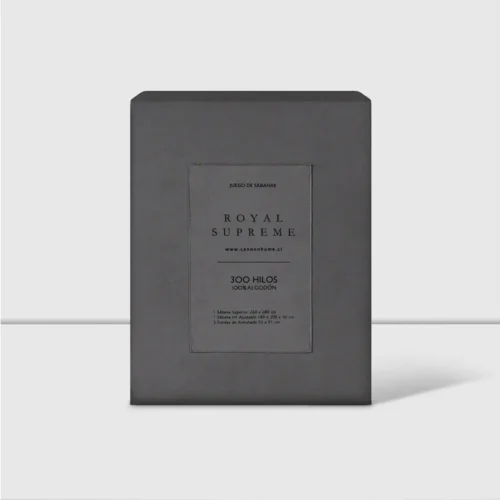 Sábanas King 300 Hilos Liso Fog 100% Algodón Royal Supreme