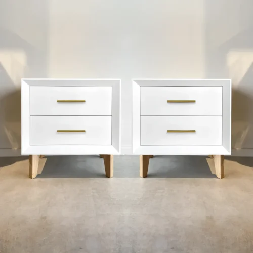 Par de Veladores Hamburgo Blanco