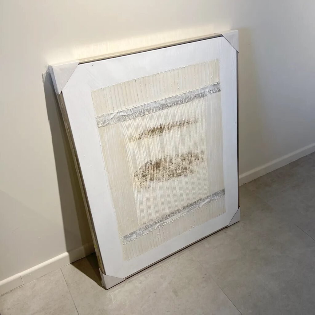 Cuadro Telar Crema 100×80 cm