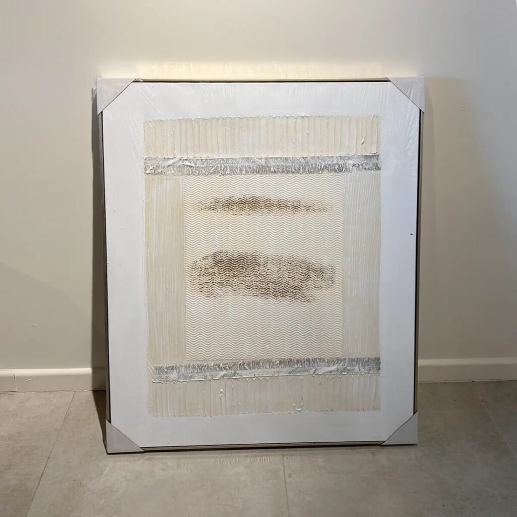 Cuadro Telar Crema 100×80 cm