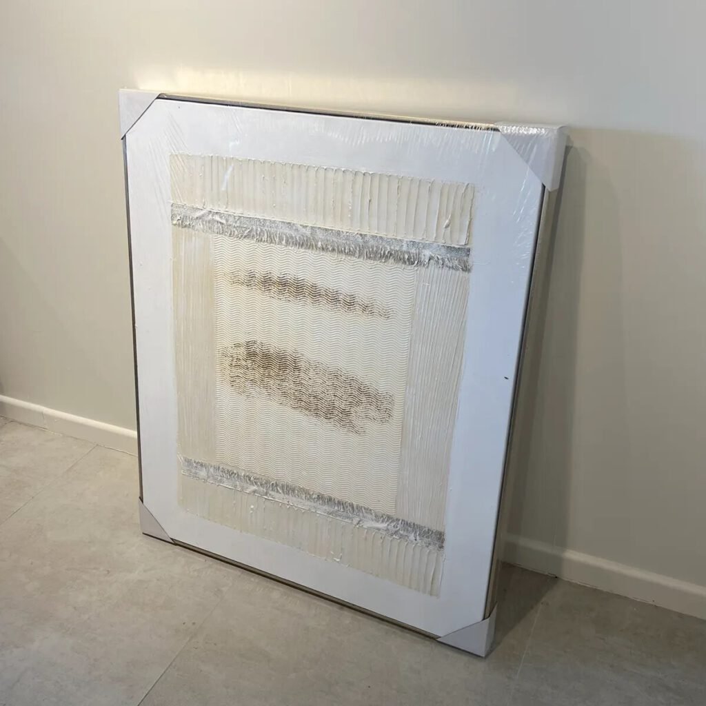 Cuadro Telar Crema 100×80 cm
