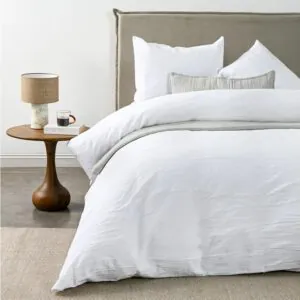 Funda Plumón 2 Plazas 100% Algodón Jacquard Weaves White Cannon Home