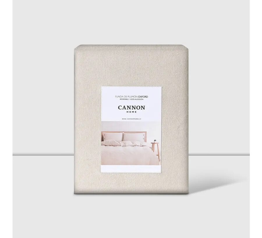 Funda Plumón King 100% Algodón Oxford Beige Cannon Home