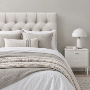 Respaldo de Cama Capitoné Premium Lino Crudo