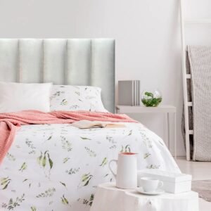 Respaldo de Cama Tubular Vertical Felpa Crudo