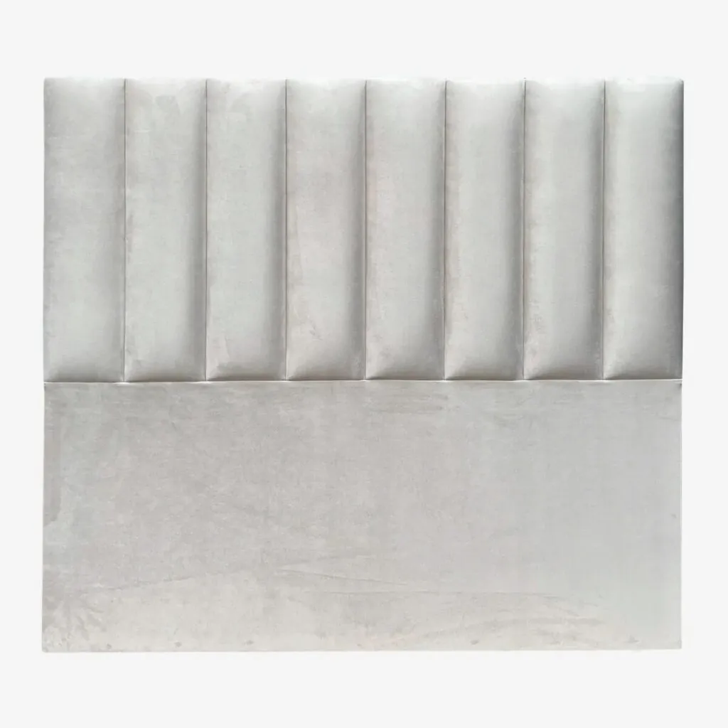 Respaldo de Cama Tubular Vertical Felpa Crudo