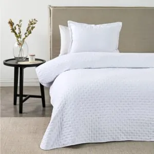 Quilt 1.5 Plazas Dots Heatpress Blanco American Family