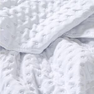 Quilt 1.5 Plazas Dots Heatpress Blanco American Family