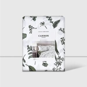 Sábanas 1.5 Plazas 200 Hilos Estampada Greenery 60% Algodón Cannon Home