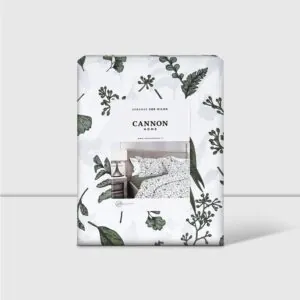 Sábanas 1.5 Plazas 200 Hilos Estampada Greenery 60% Algodón Cannon Home