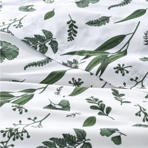 Sábanas 1.5 Plazas 200 Hilos Estampada Greenery 60% Algodón Cannon Home