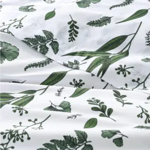Sábanas 1.5 Plazas 200 Hilos Estampada Greenery 60% Algodón Cannon Home