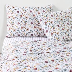 Sábanas 2 Plazas 200 Hilos Estampada Flutter 60% Algodón Cannon Home