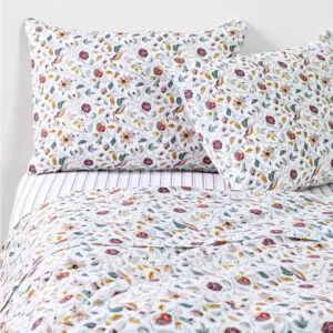 Sábanas 2 Plazas 200 Hilos Estampada Flutter 60% Algodón Cannon Home