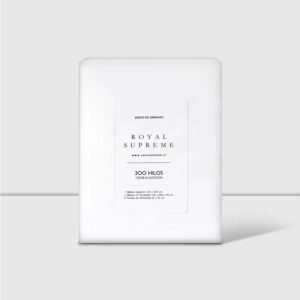 Sábanas 2 Plazas 300 Hilos Liso Blanco 100% Algodón Royal Supreme