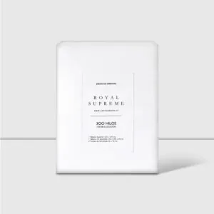 Sábanas 2 Plazas 300 Hilos Liso Blanco 100% Algodón Royal Supreme