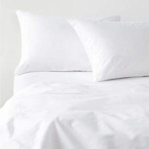 Sábanas 2 Plazas 300 Hilos Liso Blanco 100% Algodón Royal Supreme