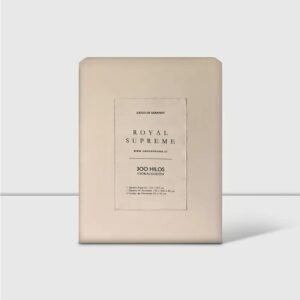 Sábanas Super King 300 Hilos Liso Beige 100% Algodón Royal Supreme