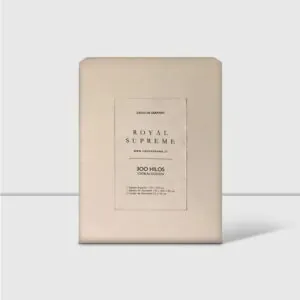 Sábanas Super King 300 Hilos Liso Beige 100% Algodón Royal Supreme