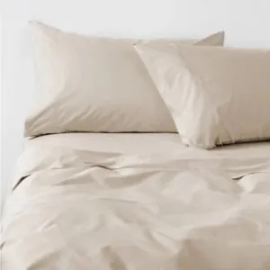 Sábanas Super King 300 Hilos Liso Beige 100% Algodón Royal Supreme