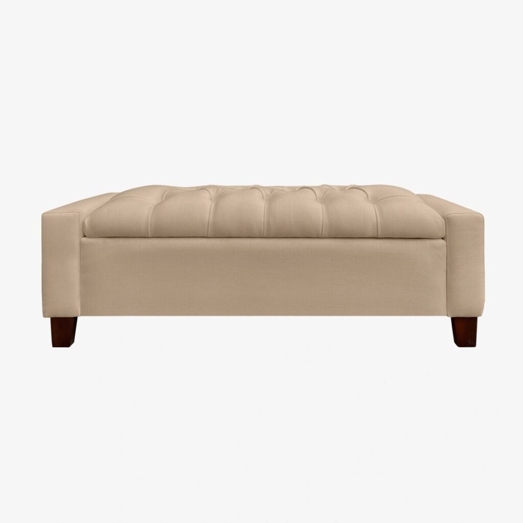 Banqueta Bául Atenea Lino Beige