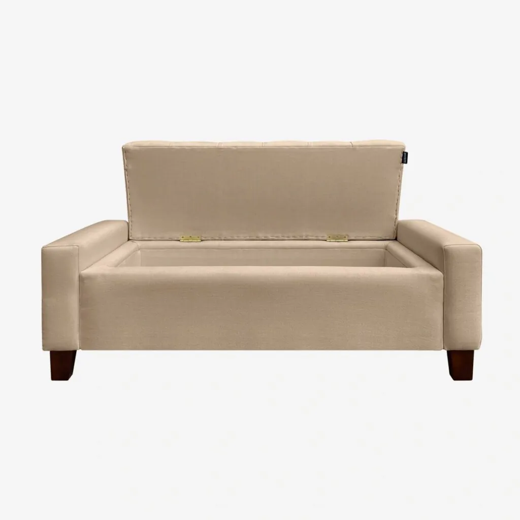 Banqueta Baúl Atenea Lino Beige