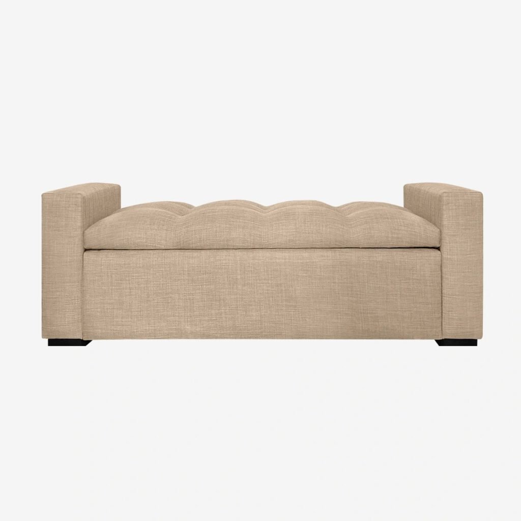 Banqueta Bául Milano Lino Beige