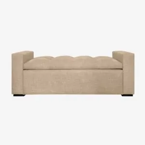 Banqueta Bául Milano Lino Beige