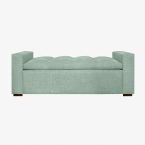 Banqueta Bául Milano Lino Verde Jeans