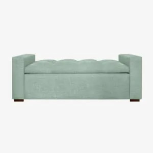 Banqueta Bául Milano Lino Verde Jeans
