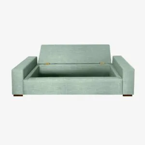 Banqueta Bául Milano Lino Verde Jeans