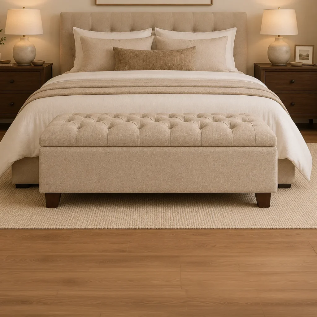 Banqueta Baúl Praga Lino Beige