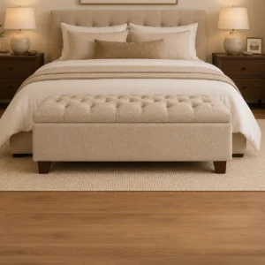 Banqueta Baúl Praga Lino Beige